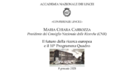 Il futuro della ricerca europea,  Conferenza Lincea di Maria Chiara Carrozza, Presidente Cnr Immagine
